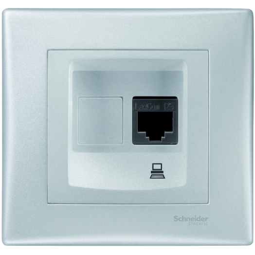 SEDNA ADAT 1XRJ45 UTP KPL ALU. IP20