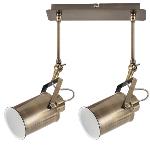 PETER SPOTLÁMPA E27 2X60W ANTIK BRONZ