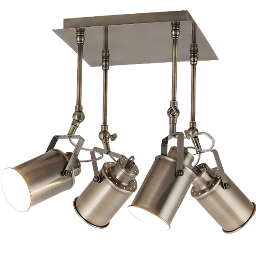 PETER MENNYEZETI LÁMPA E27 4X60W ANTIK BRONZ