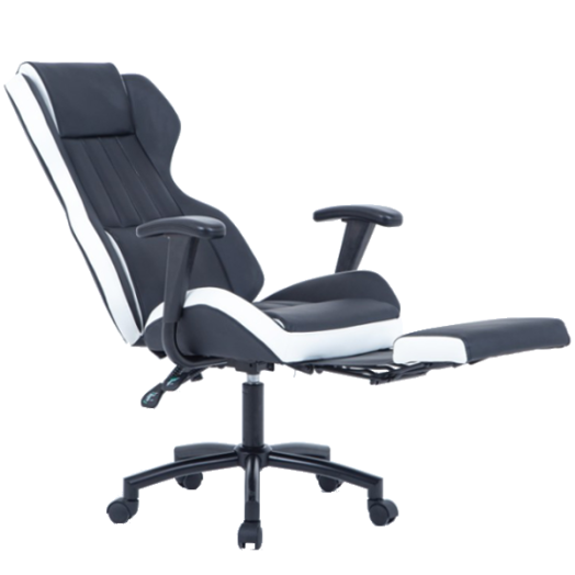 KRONOS GAMER FEKETE-FEHÉR SZÉK US77 65X64X114-122CM