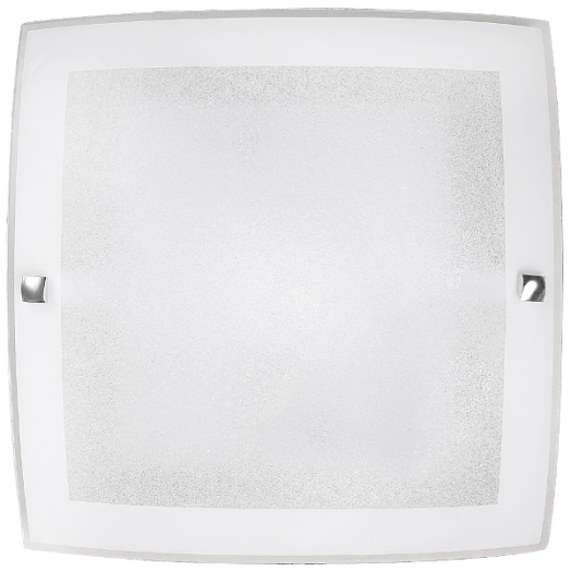 CHARLES LED MENNYEZETI 12W 960LM 29×29CM 4000K ÜVEG FEHÉR/FEKETE