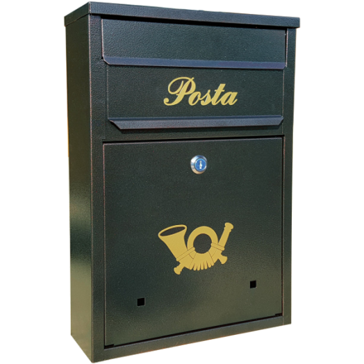 POSTALÁDA KOCKA ANTIK SZÜRKE 400X275X95MM