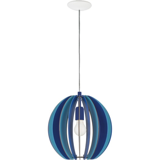 FABELLA E27 FÜGGESZTÉK 60W KÉK FÉNYFORRÁS NÉLKÜL