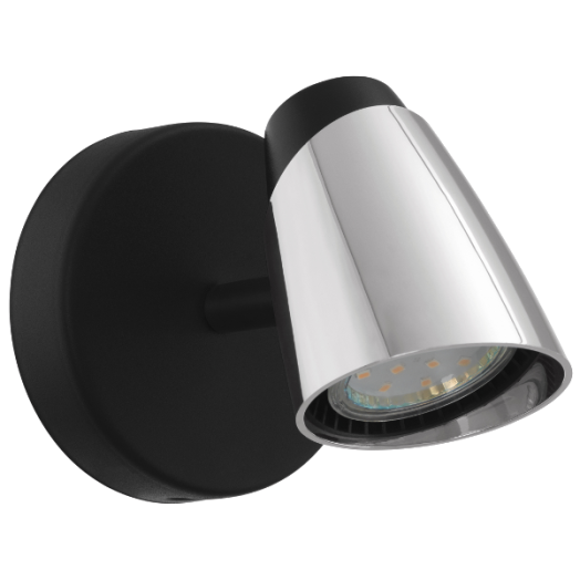 MONCALVIO LED SPOT 5W FEKETE 400LM 3000K FÉNYFORRÁSSAL GU10-LED