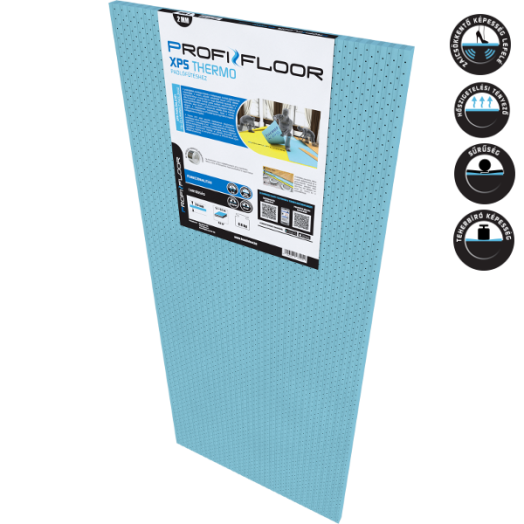 PROFIFLOOR PADLÓALÁTÉT THERMO 2MM TÁBLÁS 1,2X0,5M 6NM/CS