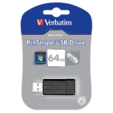 Pinstripe 64GB USB 2.0 pendrive fekete