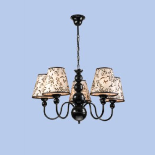 BOULI CSILLÁR 5X60W E27 FEKETE/ MINTÁS Outlet