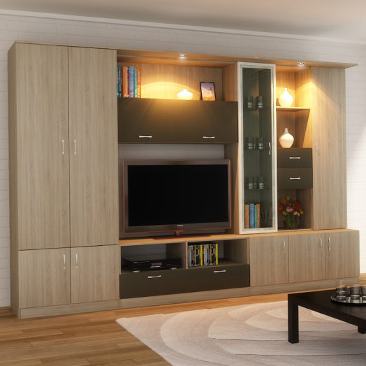 MORAVA NAPPALI FAL 320X216X53CM SONOMA TÖLGY/KÁVÉ Outlet
