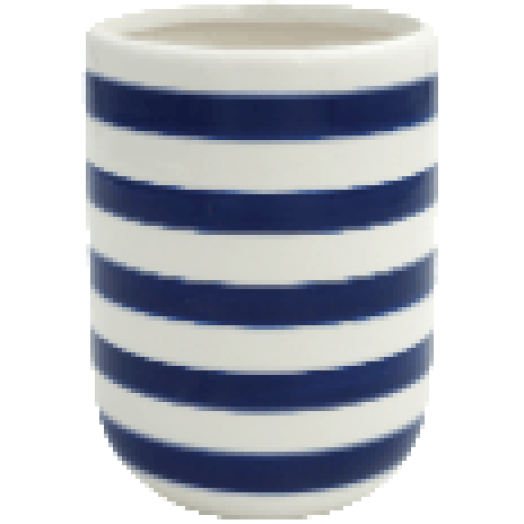 Fogmosópohár, kerámia, kék, "DEAUVILLE"