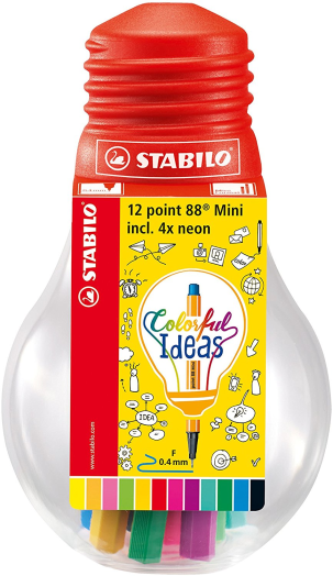 STABILO point 88 Mini Colorful Ideas tűfilc készlet 12 db-os