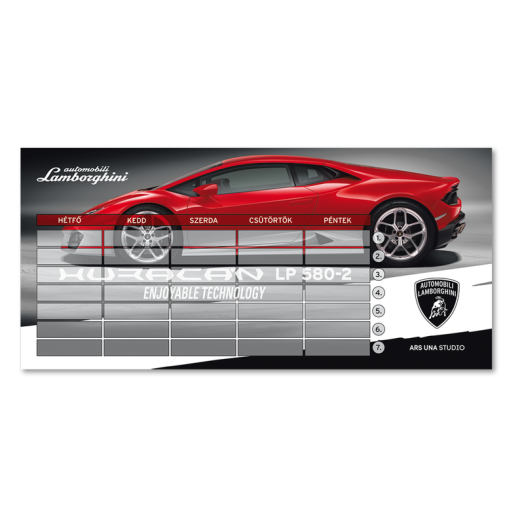 Lamborghini órarend kétoldalas