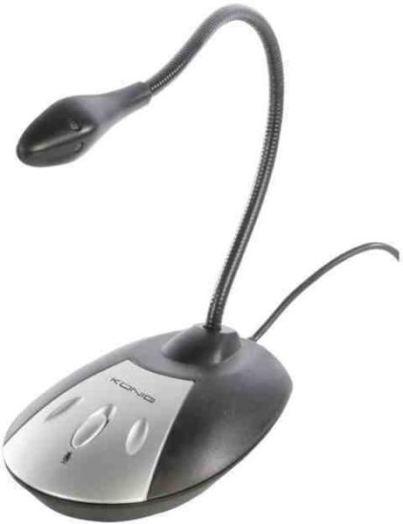 König vezetékes mikrofon USB fekete/szürke
