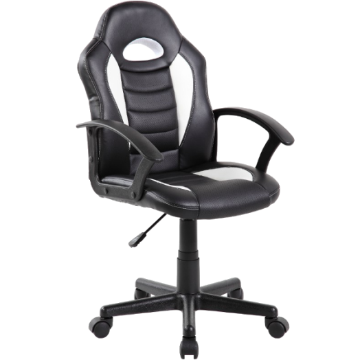 US92 EURO GAMER SZÉK FEKETE-FEHÉR 55X55X88-100CM MAX.TERH.:120 KG