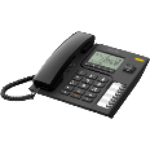 T76 fekete vezetékes telefon