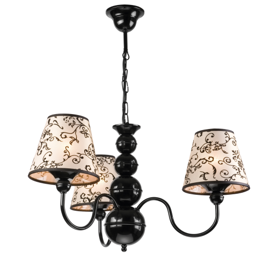 BOULI CSILLÁR 3X60W E27 FEKETE/ MINTÁS Outlet