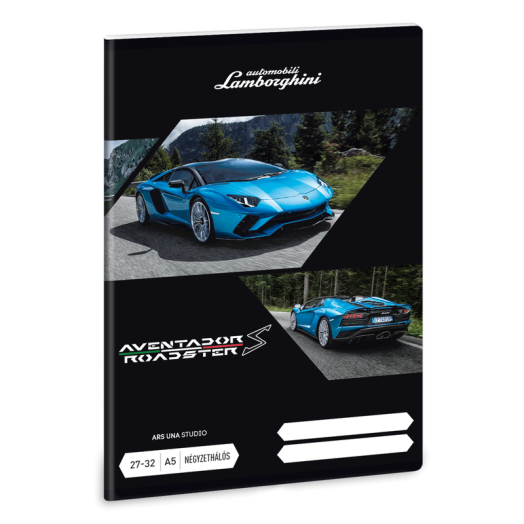 Lamborghini A/5 négyzethálós füzet 2732