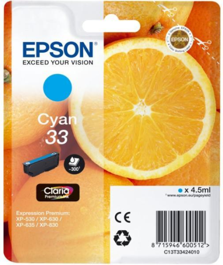 Epson T3342 patron cián 4,5ml