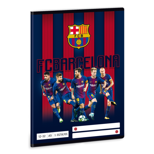 Barcelona 3. oszt. vonalas A/5 füzet 1232