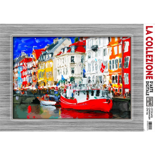 KOPPENHÁGA FALIKÉP 30X40 CM VÁROSKÉPEK SOROZAT DIGITÁLIS NYOMAT