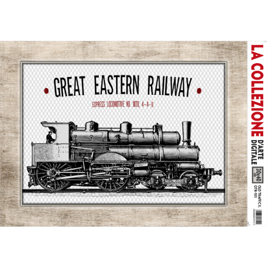 VONAT FALIKÉP 30X40 CM RÉGI JÁRMŰVEK SOROZAT DIG. NYOMAT