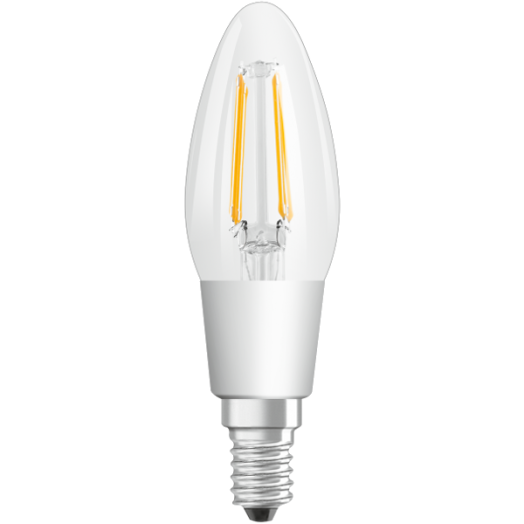 LED FÉNYFORRÁS DIMMELHETŐ GYERTYA E14 4,5W 470LM 40 MELEG FIL. ÜVEG 25000H