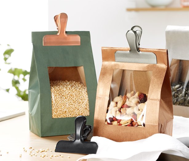 3 nemesacél aromazáró csipesz szettben