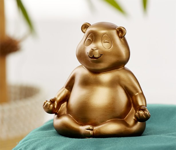 Szerencsehozó panda, arany színű