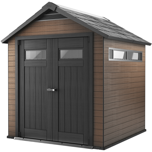SZERSZÁMOSHÁZ FUSION 757 MŰANYAG 230X123X252CM BARNA-BÉZS *KAP*