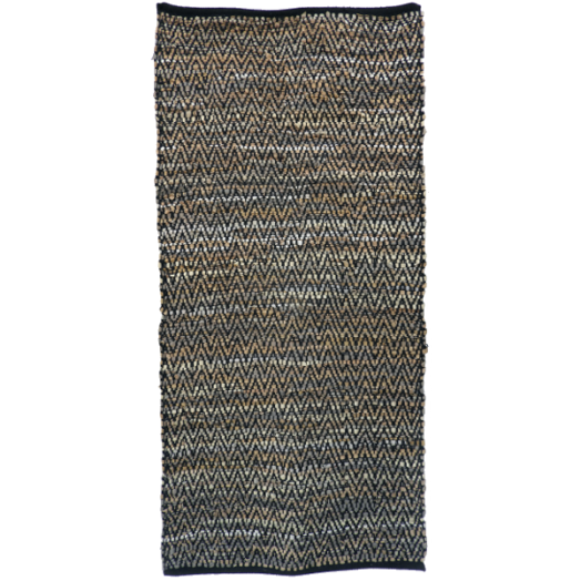 BŐR SZŐNYEG 70X140CM, SÖTÉT SZÜRKE 90% BŐR, 10% PAMUT