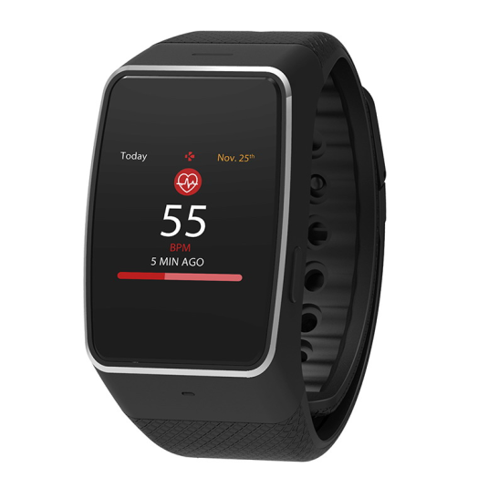 MYKRONOZ ZeWatch 4 HR fekete okosóra