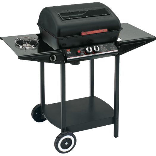 GÁZGRILL 2.1 2+1 ÉGŐS ÉGŐVÉDŐS 5,5KW+1KW 48,5X37,5CM