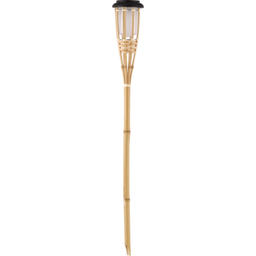 LED SZOLÁR BAMBUSZ FÁKLYA 76X9,2CM BAMBUSZ/MŰANYAG 1XLED MELEG FEHÉR