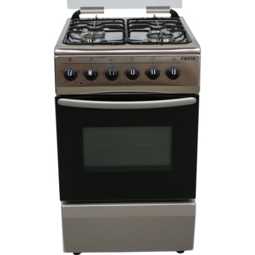 FIESTA KOMBI 4-GÁZÉGŐS TŰZHELY 50X60X85CM INOX/SZÜRKE, 50X60X85CM