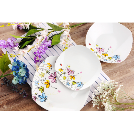 ÉTKÉSZLET PORCELÁN 18 RÉSZES FLORECITA