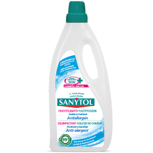 SANYTOL FERTŐTLENÍTŐ FELÜLETTISZTÍTÓ 1000 ML ANTIALLERGÉN