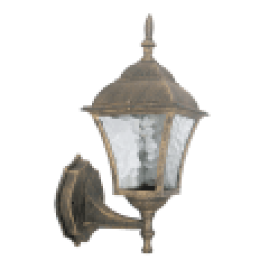 8392 TOSCANA Kültéri Fali lámpa felfele E27 1X60W, antik arany, IP43