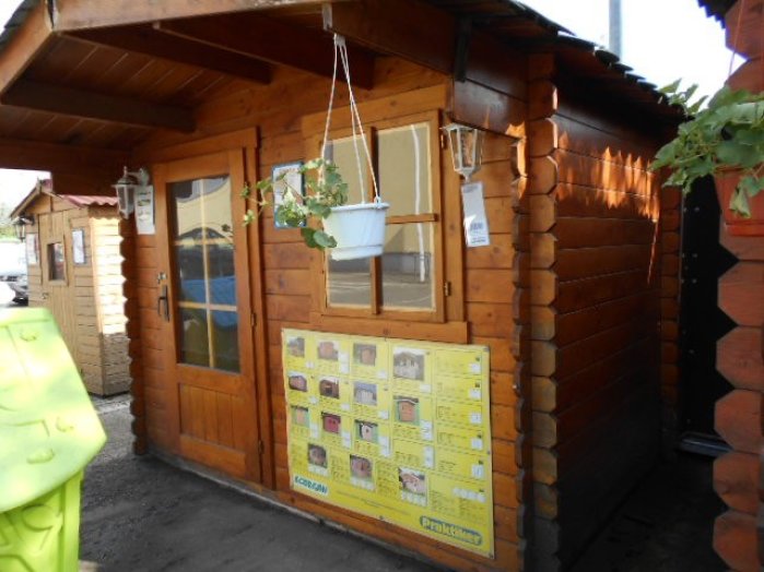 HÉTVÉGIHÁZ I. PADLÓZAT NÉLKÜL 28MM 280X180CM AJTÓ ABLAK TET:13M2 *KAP* Outlet