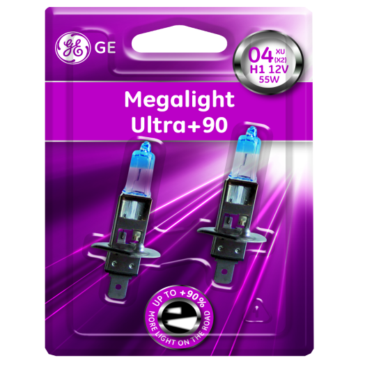 FÉNYSZÓRÓ H1 12V/55W GE MEGALIGHT ULTRA +90% 55W
