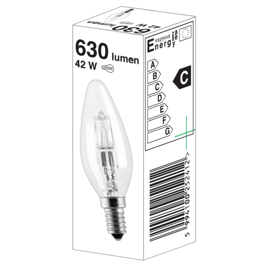 HALOGÉN GYERTYA 42W E14 630LM