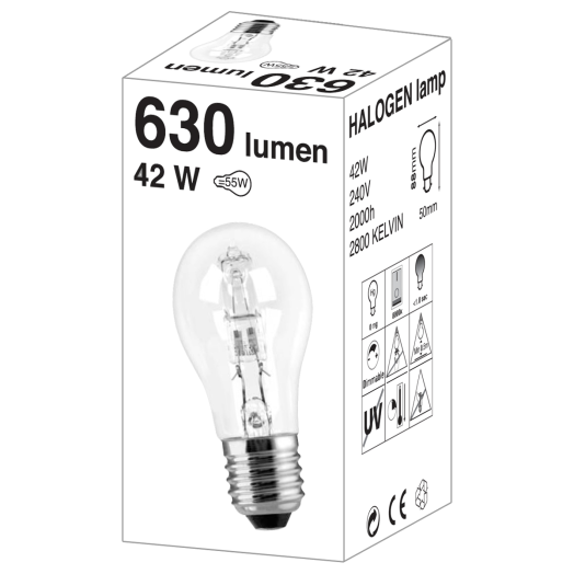HALOGÉN NORMÁL 42W E27 630LM