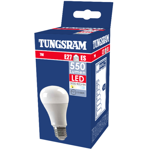 TUNGSRAM LED ECO A60 E27 7W 550LM SNOWCONE 3000K 10.000 ÓRA