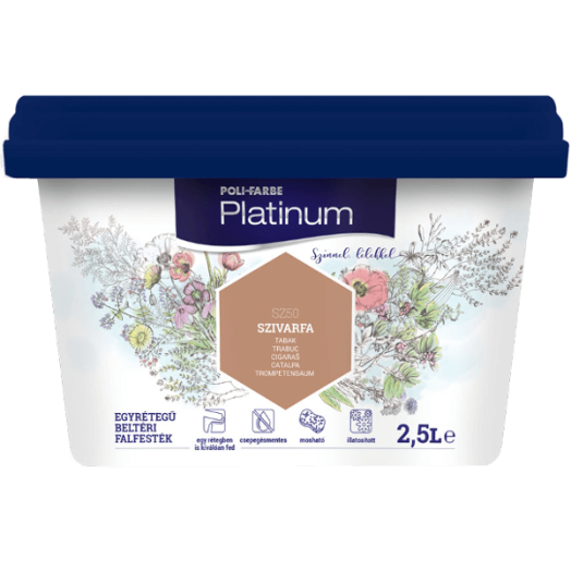 PLATINUM SZÍNES BELTÉRI FALFESTÉK   SZIVARFA SZ50 2,5L R:297240