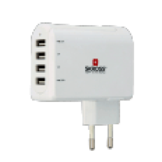 USB töltő, 4 bemenettel