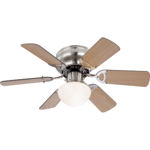MENNYEZETI VENTILÁTOR 5X40W E14 130 CM SZATÉN KRÓM,GR.SZÜRKE/BÜKK LAPÁT