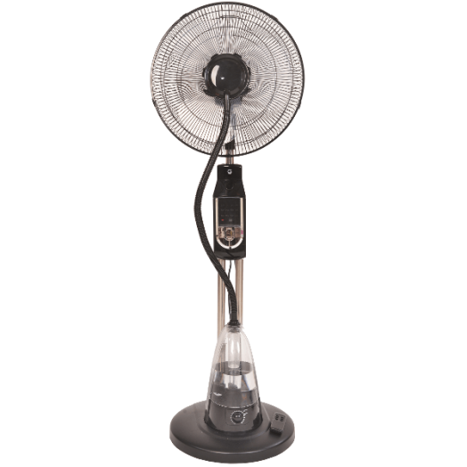 ÁLLÓ PÁRÁSÍTÓ VENTILÁTOR TÁVIRÁNYÍT ÓVAL 41CM,2L-ES VÍZTARTÁLY FEKETE