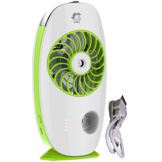 ASZTALI PÁRÁSÍTÓ VENTILÁTOR MA:19CM USB TÖLTŐ,2W,0,4L VÍZTARTÁLY