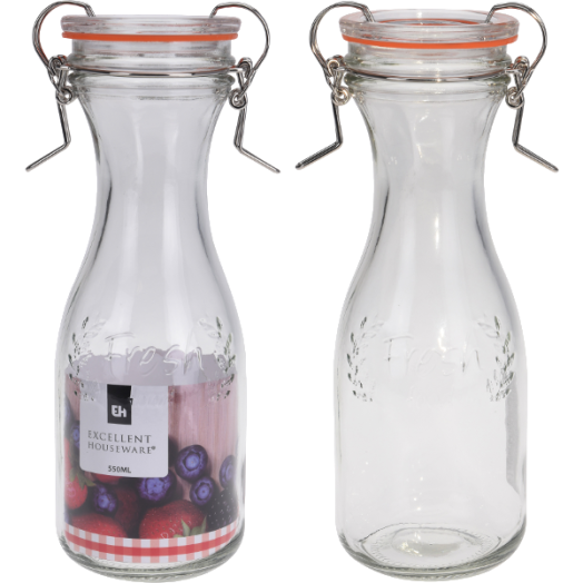 CSATOS ÜVEG 550 ML SZILIKON TÖMÍTŐVEL, FÉM KAPOCSSAL