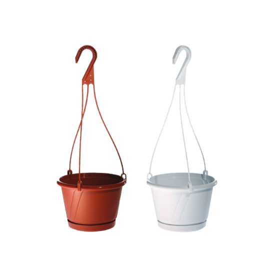 FÜGGŐ CSERÉP+ALÁTÉT+FÜGGESZTŐ 23 CM FEHÉR Outlet