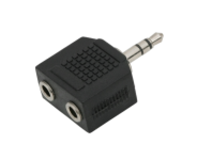 3,5mm jack elosztóadapter 1 dugó - 2 aljzat