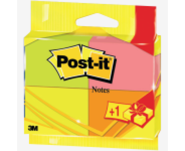 Post-it 6812P neon jegyzettömb csomag 3+1 ajándék